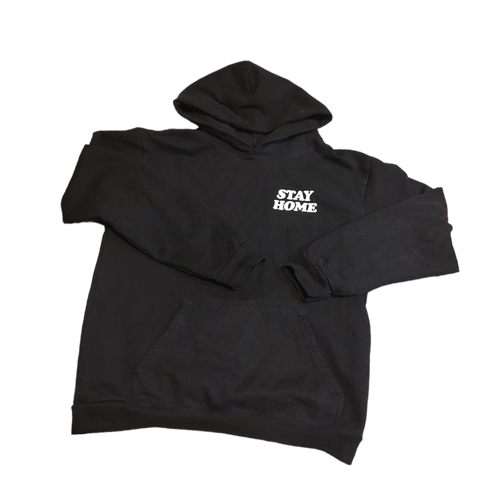 Talentless MENS HEAVYWEIGHT DROP SHOULDER ZIP HOODIE stay at home black